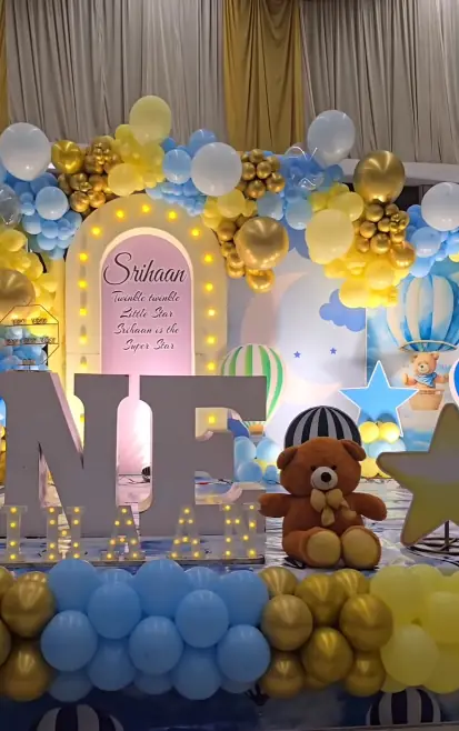 Stunning Hot Air Balloon Parachute Themed Decorations | Birthday Event — Birthdays event in Hyderabad by Events by AJ