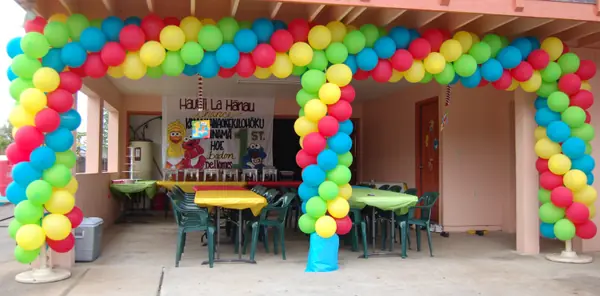 house balloon decoration frame — Balloon Entrance For Birthdays event in Hyderabad by Events by AJ