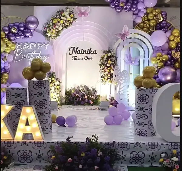 Butterfly theme — Birthdays event in Hyderabad by Events by AJ